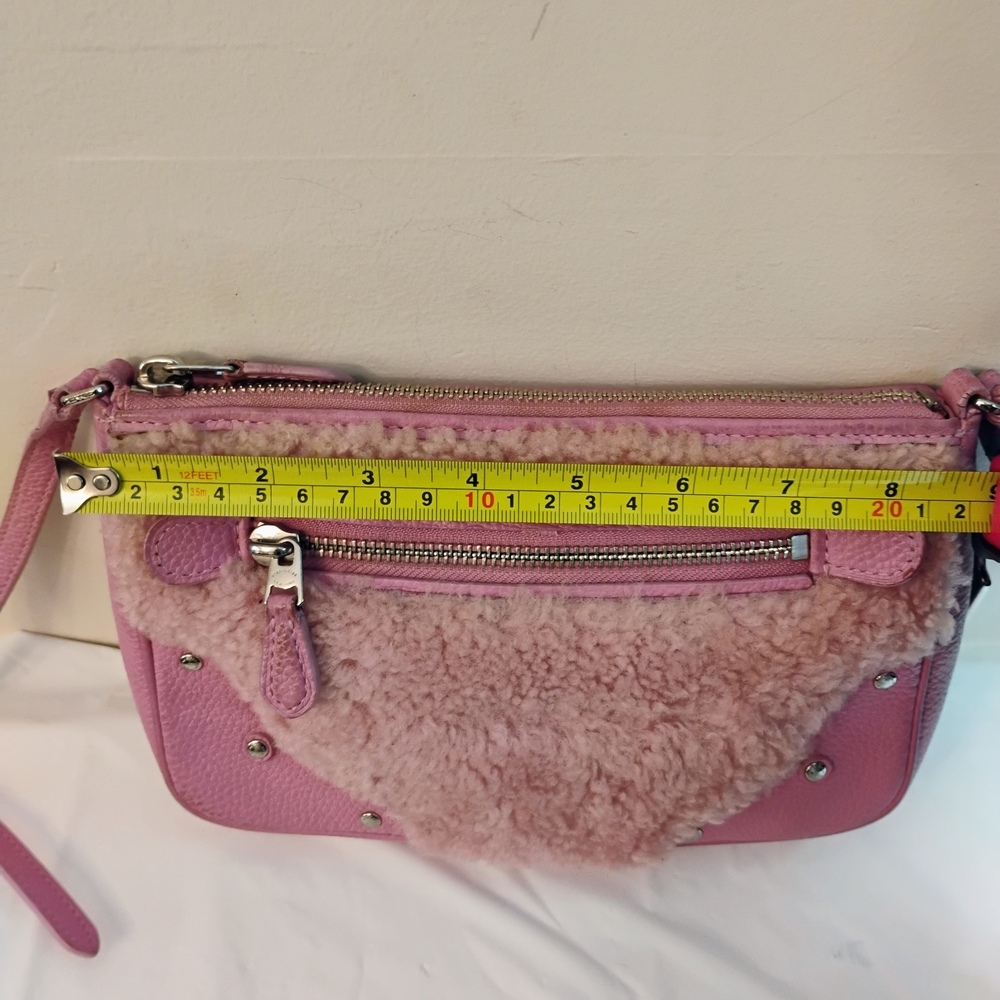 Pink Shearling Crossbody Bag - Picture 6 of 13